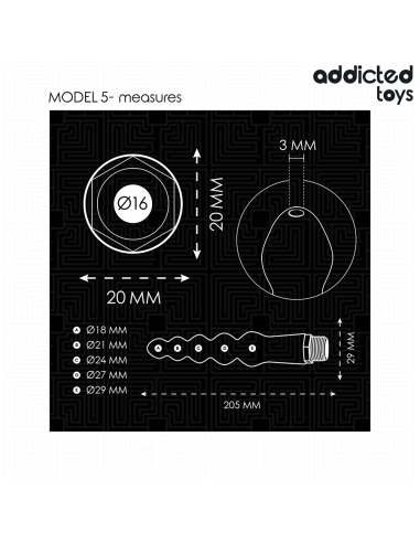 Addicted toys - limpiador anal con adaptador universal modelo 5