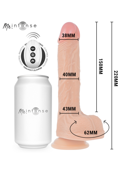 Mr intense - brosnan realístico multifunción con vibración up and down control remoto 22 cm -o- 4 cm