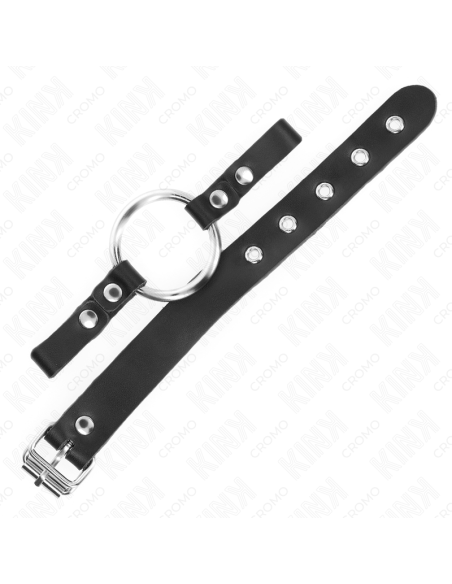 Kink - anillo pene polipiel con cierre de hebilla 22 x 2 cm con anillo metal 4 cm