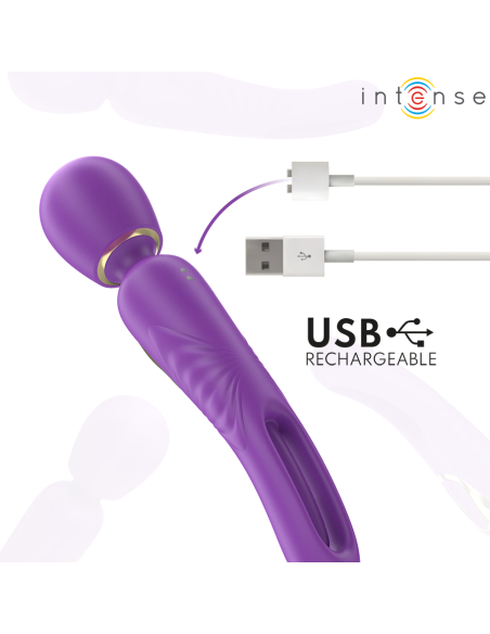 Intense - christy vibrador wand con lengua giratoria