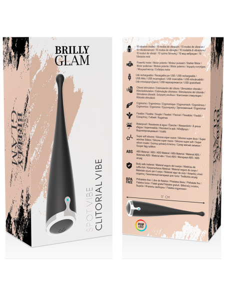 Brilly glam - spot vibe vibrador clitorial orgasmico silicona negro