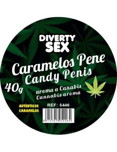 Diablo goloso - 20 caramelos pene aroma cannabis
