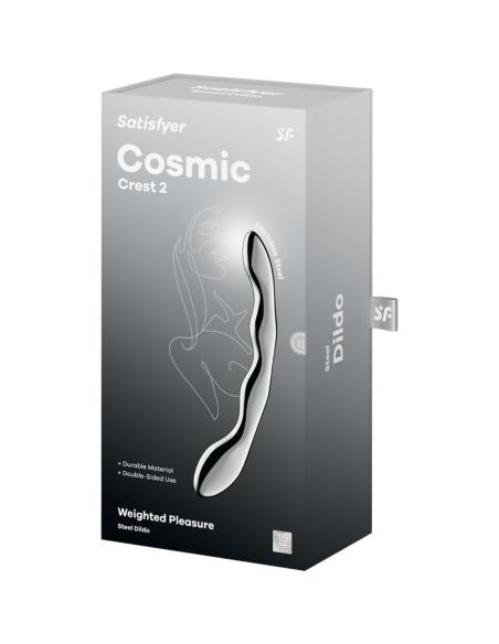 Satisfyer - cosmic crest 2 dildo acero inoxidable doble uso