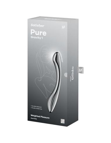 Satisfyer - pure gravity 1 dildo acero inoxidable doble uso