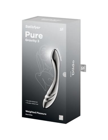 Satisfyer - pure gravity 3 dildo acero inoxidable doble uso