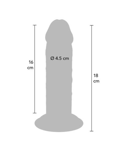 Get real - dildo deluxe dong grueso de doble densidad tpe 18 cm