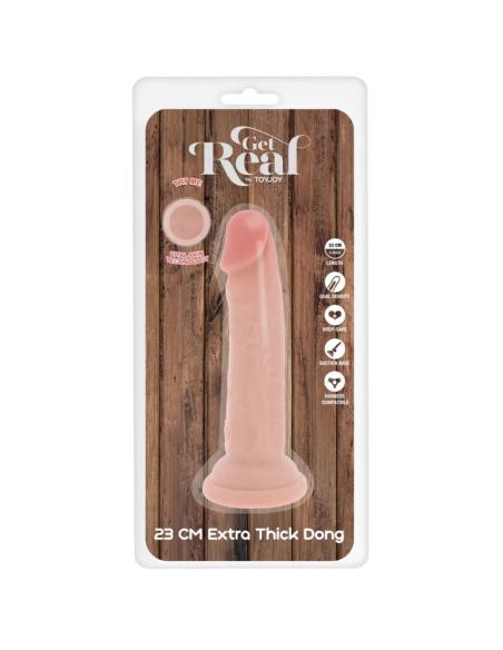 Get real - dildo deluxe dong grueso de doble densidad tpe 23 cm