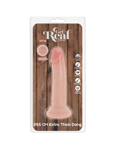 Get real - dildo deluxe dong grueso de doble densidad tpe 29.5 cm