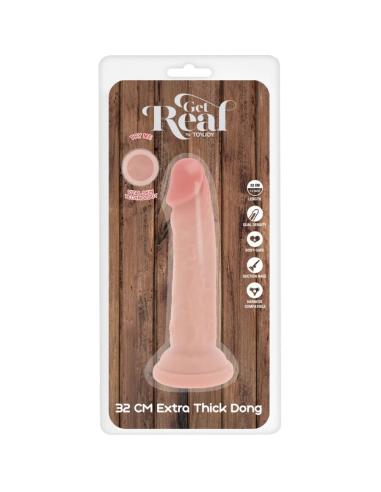 Get real - dildo deluxe dong grueso de doble densidad tpe 32 cm