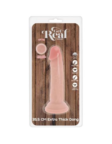 Get real - dildo deluxe dong grueso de doble densidad tpe 35.5 cm