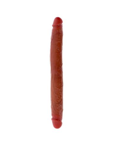 Get real - dildo doble dong de silicona caramelo 35 cm