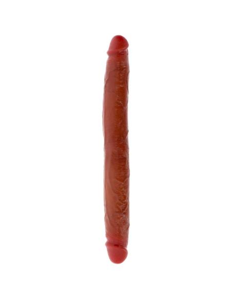 Get real - dildo doble dong de silicona caramelo 35 cm