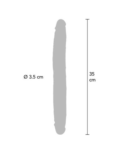 Get real - dildo doble dong de silicona caramelo 35 cm