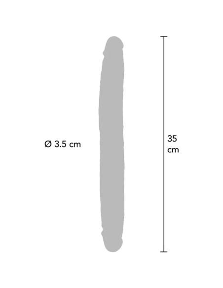 Get real - dildo doble dong de silicona caramelo 35 cm