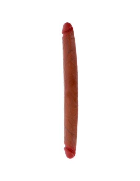 Get real - dildo doble dong de silicona caramelo 40 cm