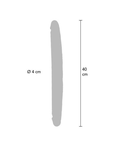Get real - dildo doble dong de silicona caramelo 40 cm