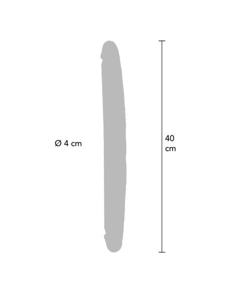 Get real - dildo doble dong de silicona caramelo 40 cm