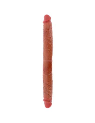 Get real - dildo doble dong de silicona caramelo 46 cm