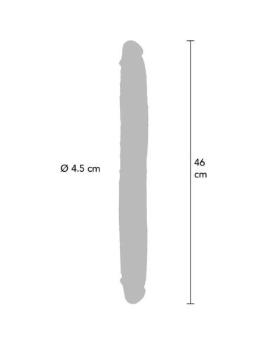 Get real - dildo doble dong de silicona caramelo 46 cm