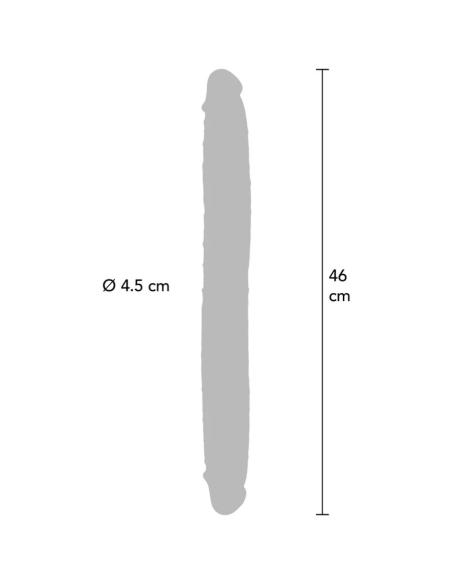 Get real - dildo doble dong de silicona caramelo 46 cm
