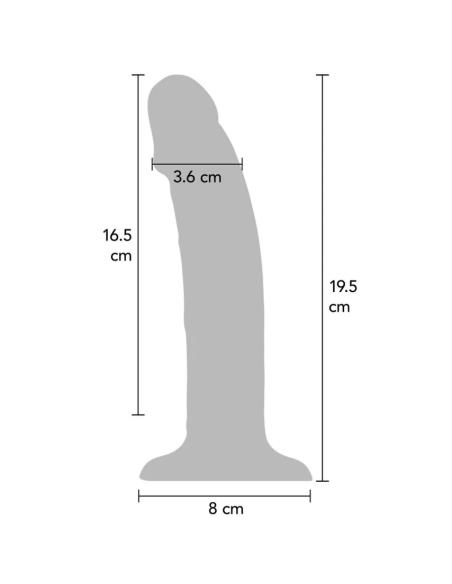 Get real - dildo realista vibrador de silicona morado 19.5 cm