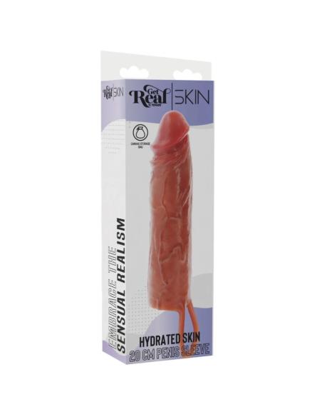Get real - funda hydrated skin de silicona para pene caramelo 20 cm