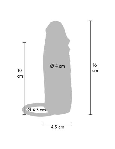 Get real - funda hydrated skin de silicona con vibración para pene caramelo 16 cm