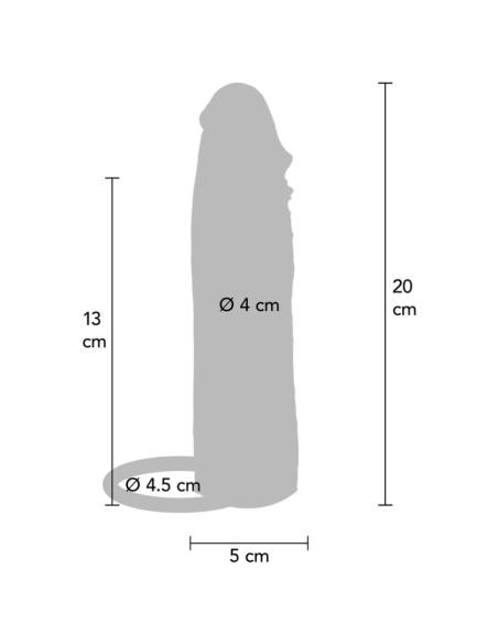 Get real - funda hydrated skin de silicona con vibración para pene caramelo 20 cm
