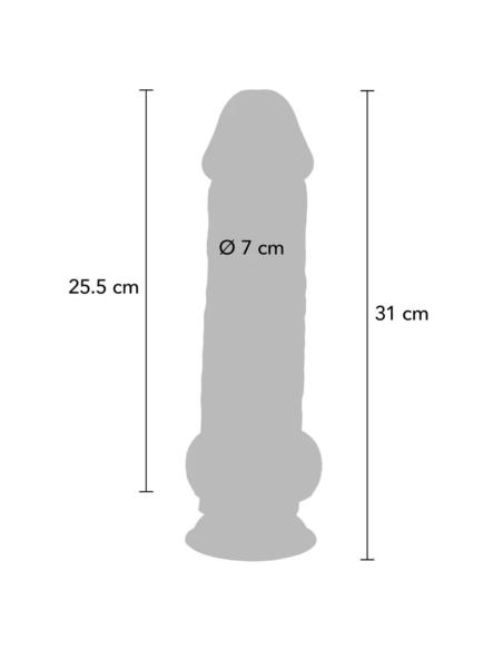 Get real - pene realístico deluxe con testículos extra grueso 31 cm