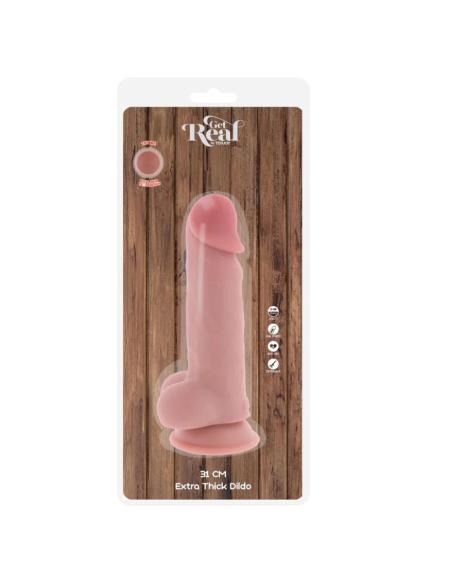 Get real - pene realístico deluxe con testículos extra grueso 31 cm