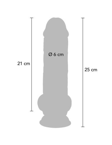Get real - pene realístico deluxe con testículos extra grueso 25 cm