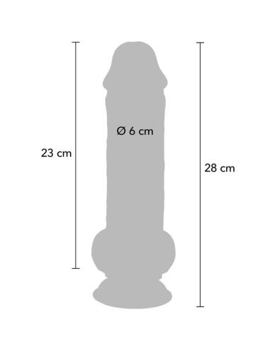 Get real - pene realístico deluxe con testículos extra grueso 28 cm