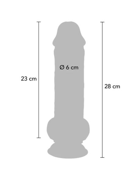 Get real - pene realístico deluxe con testículos extra grueso 28 cm