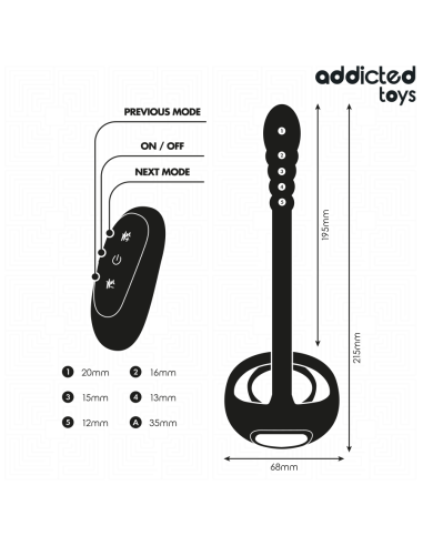 Addicted toys - anillo pene vibrador punto·p control remoto