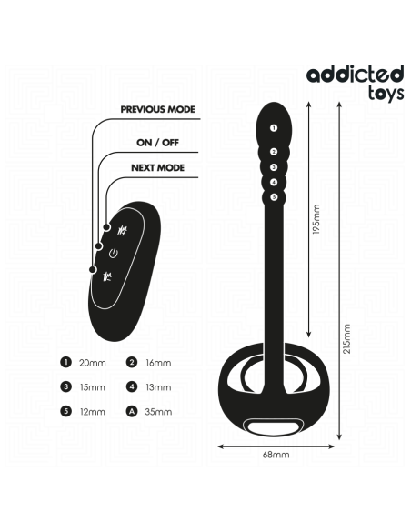 Addicted toys - anillo pene vibrador punto·p control remoto