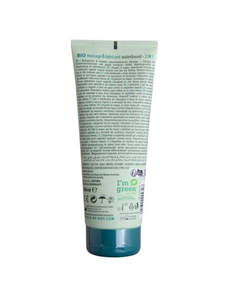 Hot - bio massage & lubricante base agua 2 en 1 200 ml