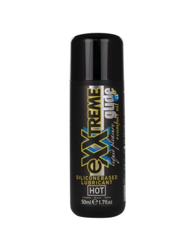 Hot - exxtreme glide lubricante base silicona + aceite confort a+ 50 ml