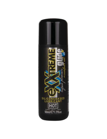 Hot - exxtreme glide lubricante base silicona + aceite confort a+ 50 ml