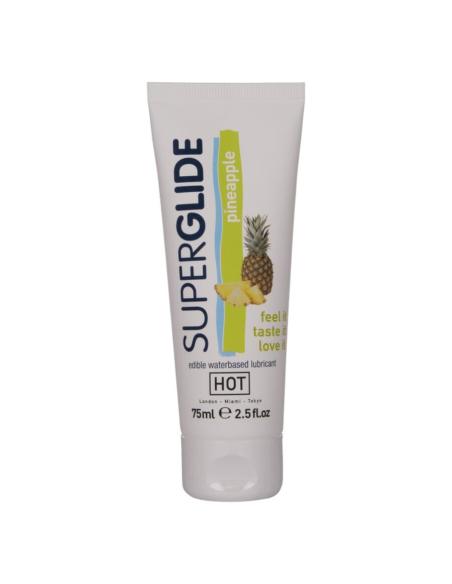 Hot - superglide lubricante comestible base agua piña 75 ml