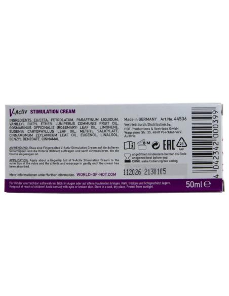 Hot - v-activ crema estimulante para mujer 50 ml