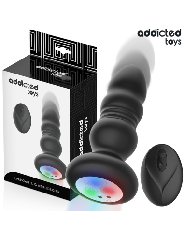 Addicted toys - plug anal vibrador thrusting y luz led control remoto