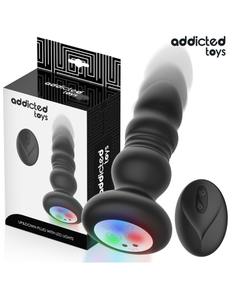 Addicted toys - plug anal vibrador thrusting y luz led control remoto