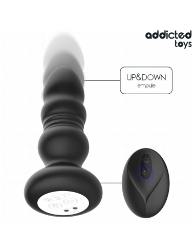 Addicted toys - plug anal vibrador thrusting y luz led control remoto