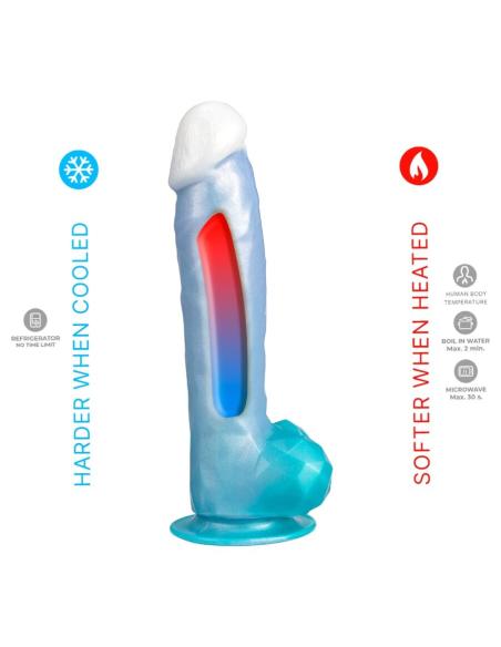 Silexd - angel dildo fantasy silicona liquida termoreactivo azul celeste 20.3 cm