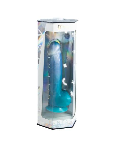 Silexd - angel dildo fantasy silicona liquida termoreactivo azul celeste 20.3 cm