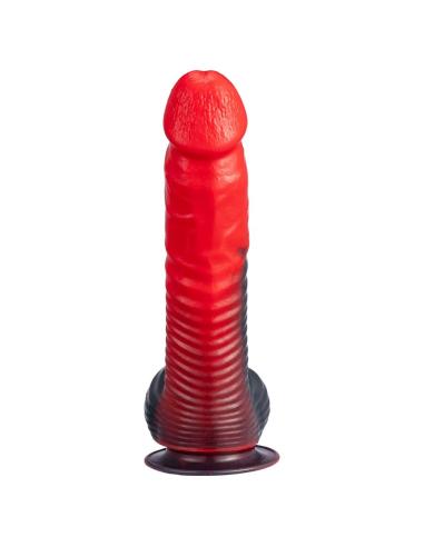 Silexd - devil dildo fantasy silicona liquida termoreactivo rojo negro 20.3 cm