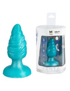 Silexd - melty plug anal fantasy silicona liquida termoreactivo azul celeste 9.2 cm