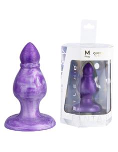 Silexd - queen plug anal fantasy silicona liquida termoreactivo lila 9.2 cm
