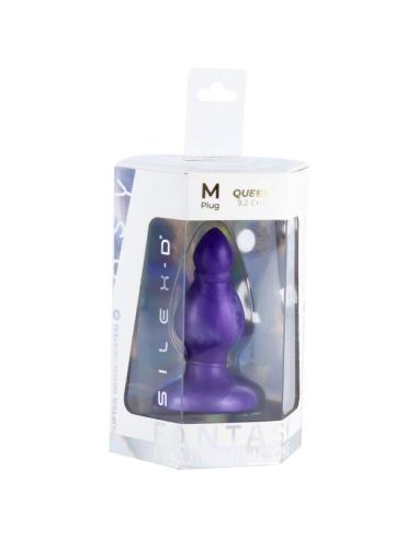 Silexd - queen plug anal fantasy silicona liquida termoreactivo lila 9.2 cm