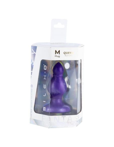 Silexd - queen plug anal fantasy silicona liquida termoreactivo lila 9.2 cm